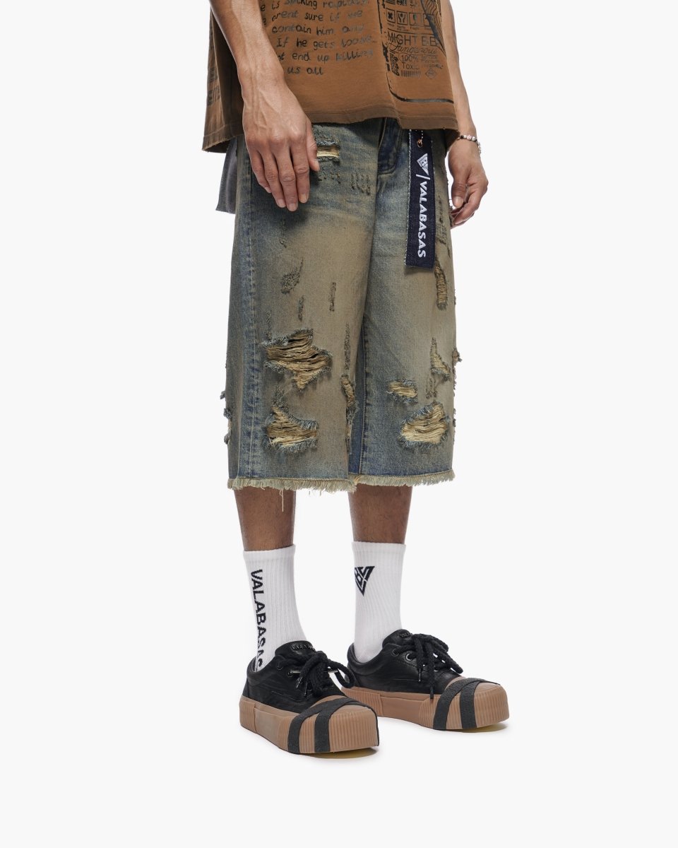 Valabasas - Snapped Dirty Vintage Blue Jorts - Dirty Vintage Blue