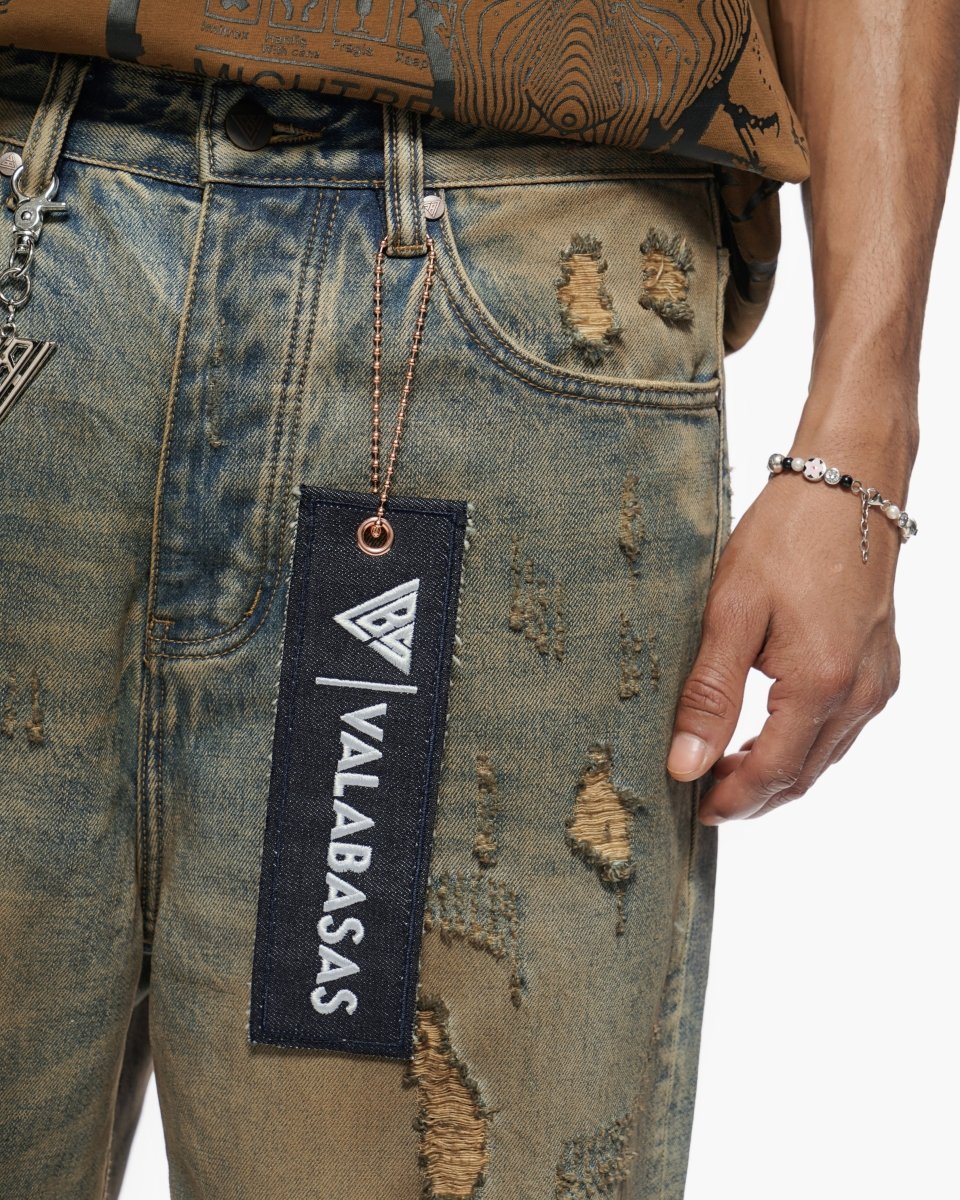 Valabasas - Snapped Dirty Vintage Blue Jorts - Dirty Vintage Blue