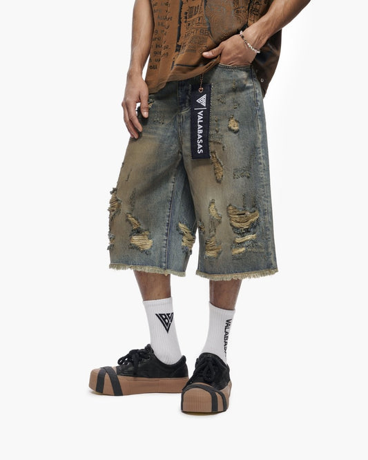 Valabasas - Snapped Dirty Vintage Blue Jorts - Dirty Vintage Blue
