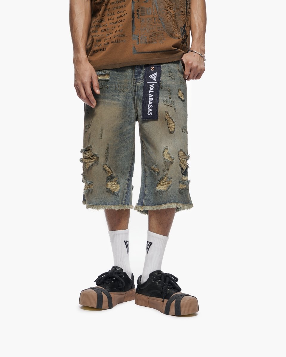 Valabasas - Snapped Dirty Vintage Blue Jorts - Dirty Vintage Blue