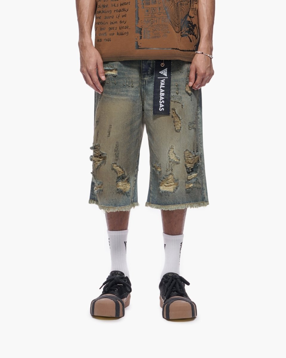Valabasas - Snapped Dirty Vintage Blue Jorts - Dirty Vintage Blue