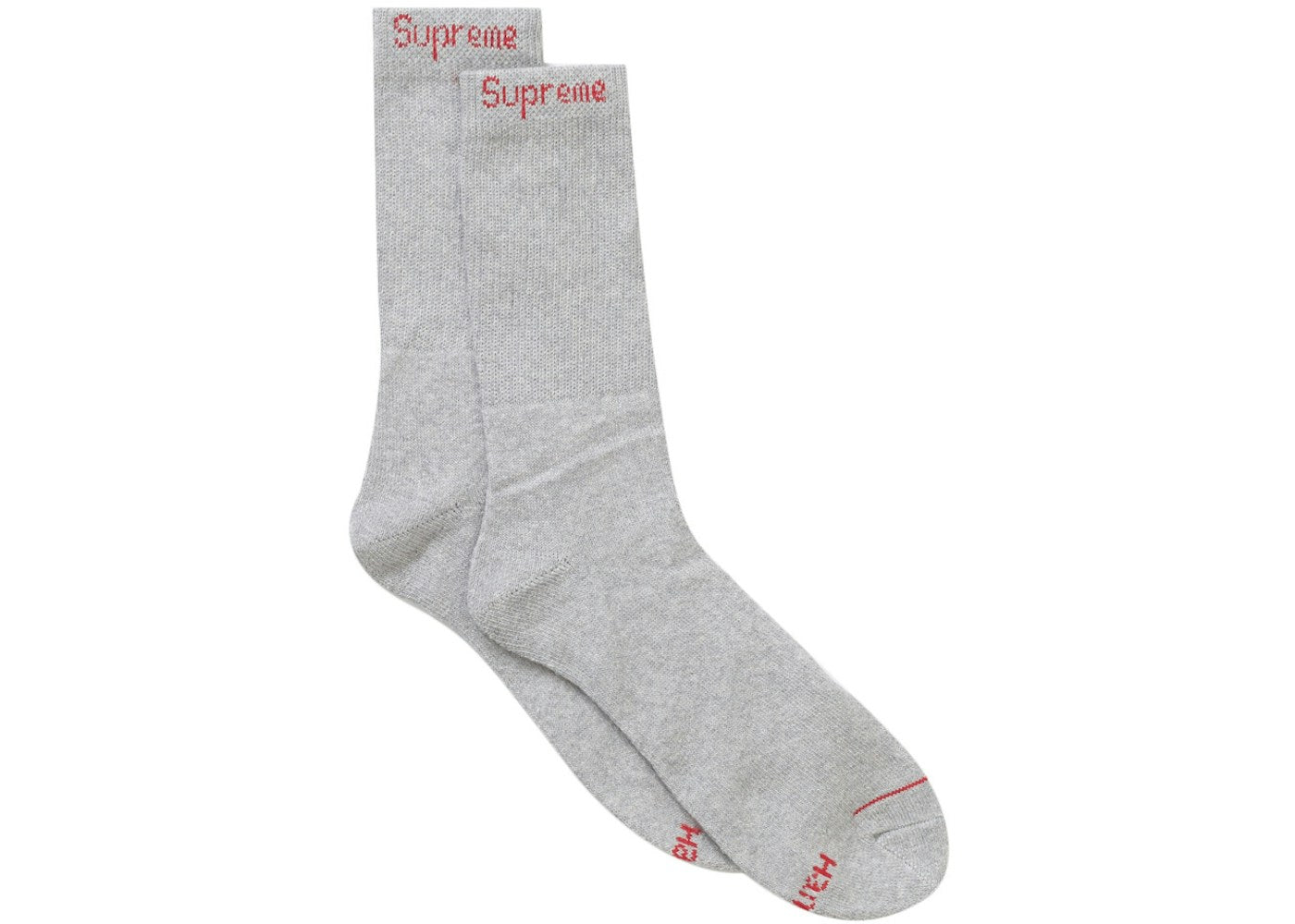 Supreme - Hanes Socks 4-Pack - Grey — front view