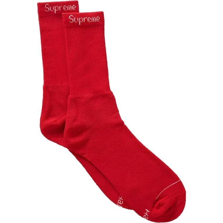 Supreme - Hanes Socks 4-Pack - Red — front view