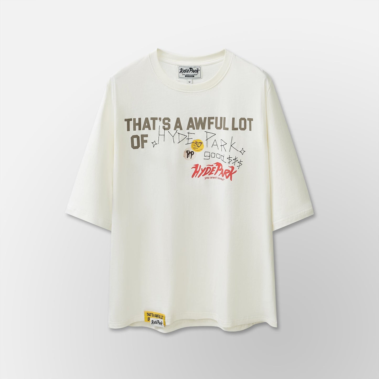 Hyde Park ALOCS Stickered Up Tee - White — front view