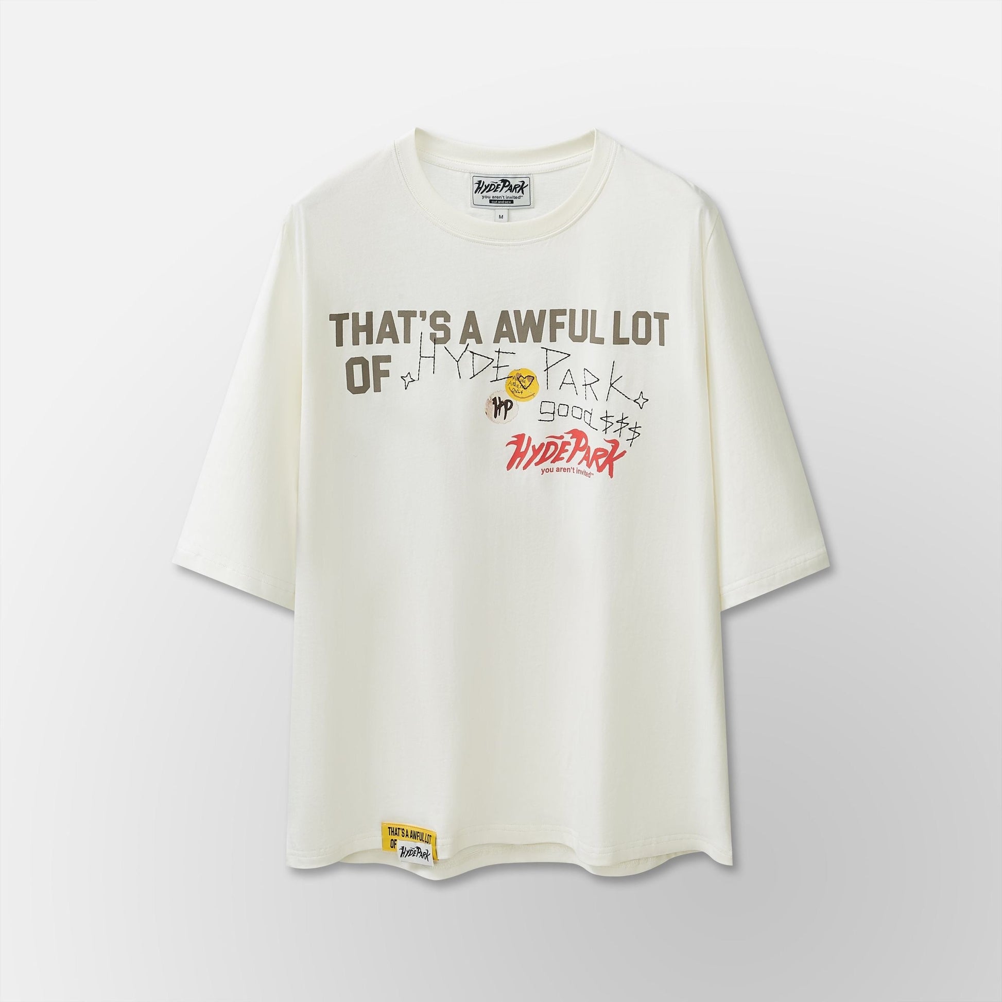 Hyde Park ALOCS Stickered Up Tee - White — front view