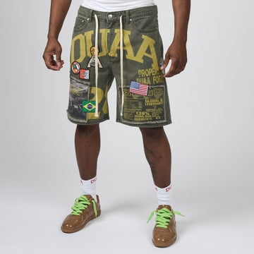 Duaa - Cup Denim Short - Multi — front view