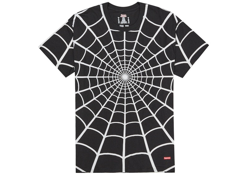 Supreme x Hanes - Spider-Man Tagless Tees (2-Pack) - Black — front view
