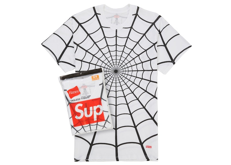 Supreme x Hanes - Spider-Man Tagless Tees (2-Pack) - White — front view