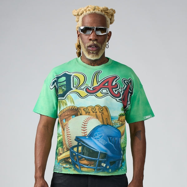 Duaa - Tropical Tee - Green — front view