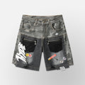 Hyde Park Upcycle Jorts - Camo x Denim - Black — front view