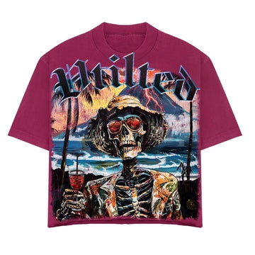 Vtilted - "Paradise" Tee - Berry — front view
