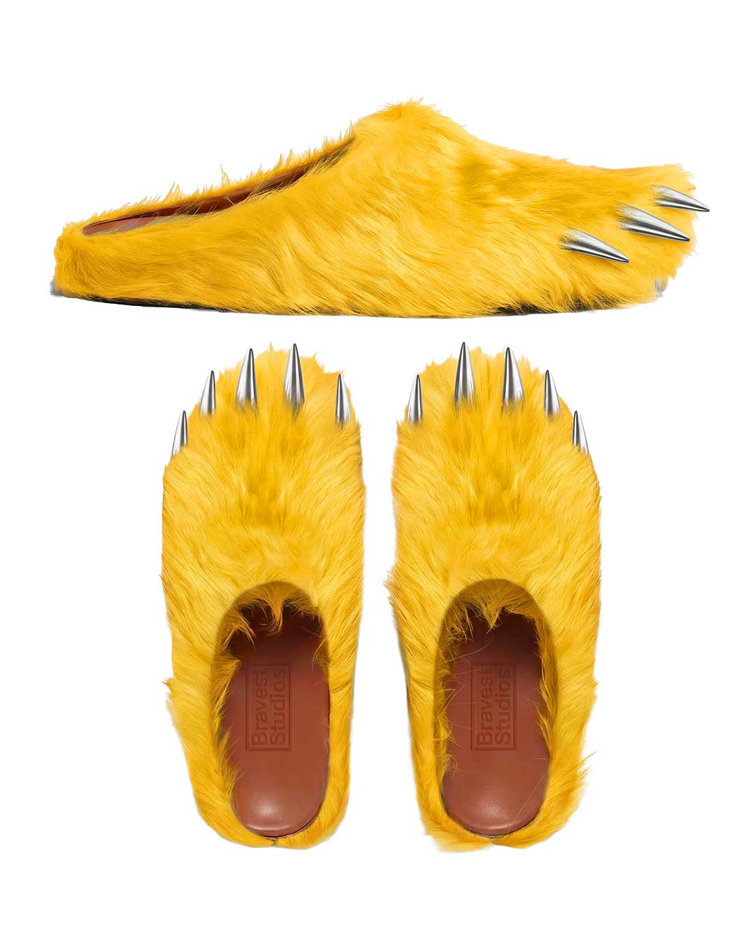 Bravest Studios Bear Claw Mules Yellow - view 2